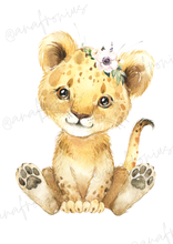 Load image into Gallery viewer, I’m a Wild One Baby Lion Girl Kids Printable