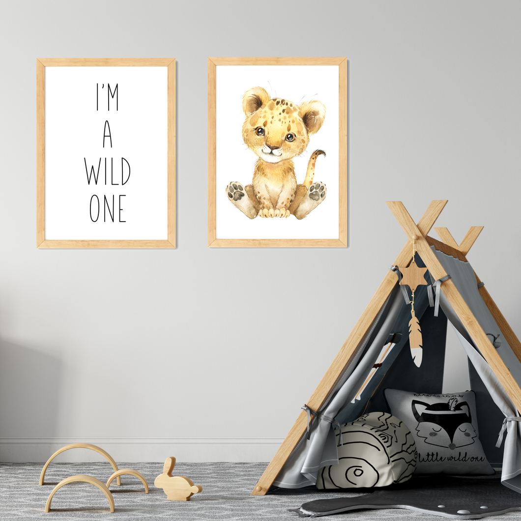 I’m a Wild One Baby Lion Boy Kids Printable