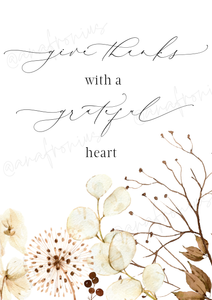 Give Thanks With a Grateful Heart Printable
