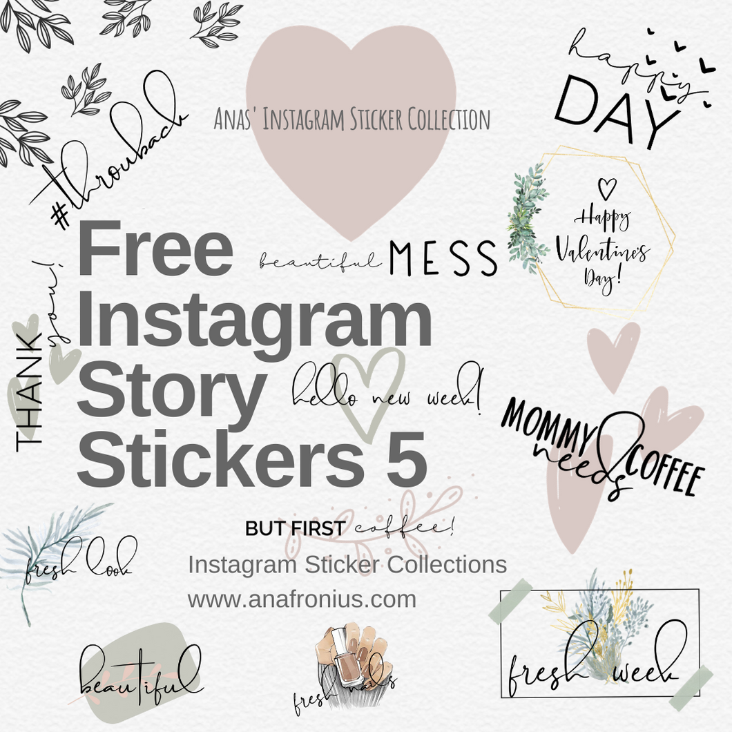 Free Instagram Story Stickers Pack 5