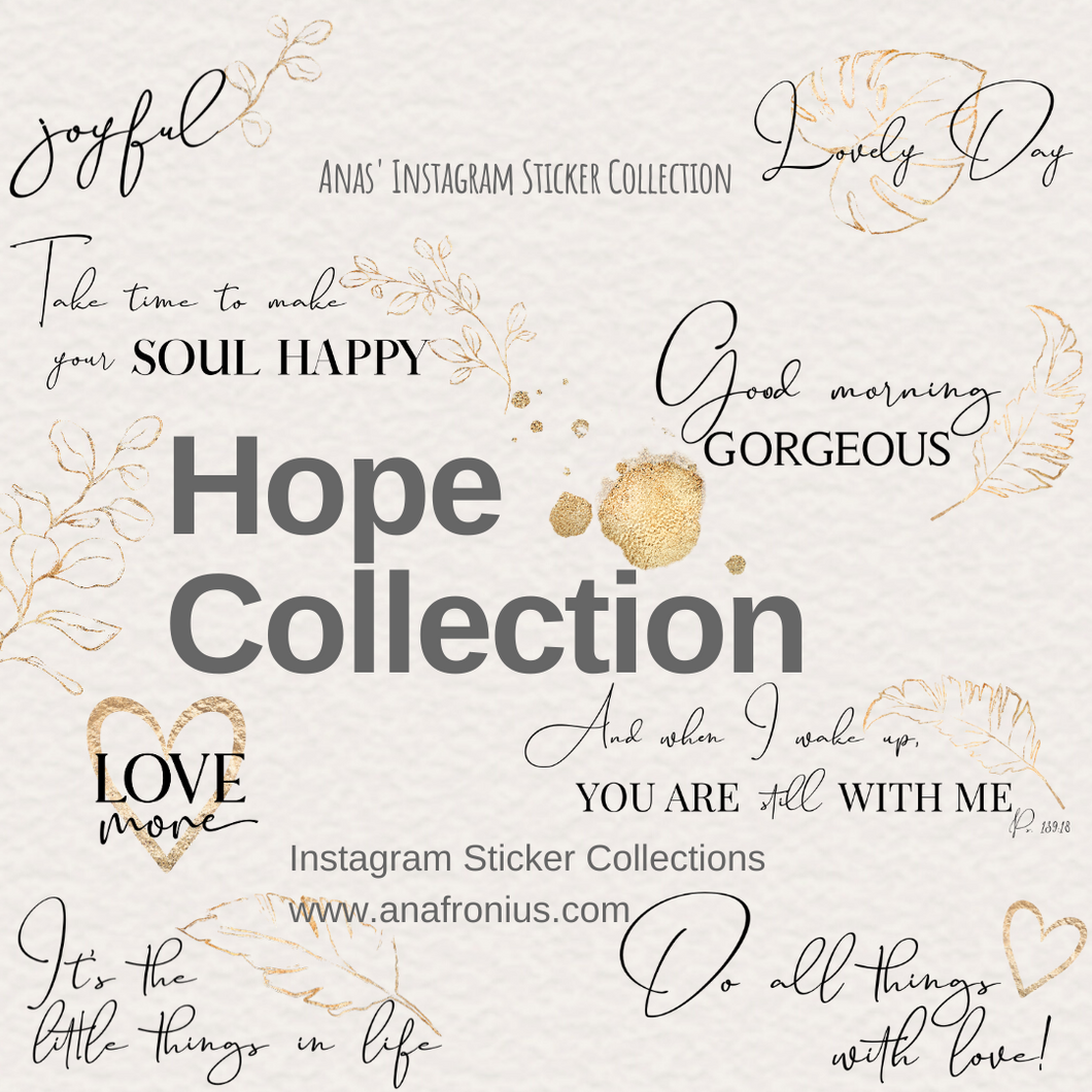 Instagram Story Stickers Hope Collection