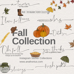 Instagram Story Stickers Fall Collection