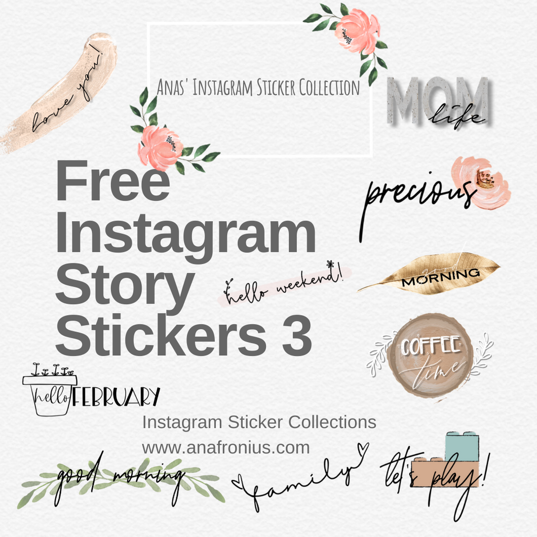 Free Instagram Story Stickers Pack 3