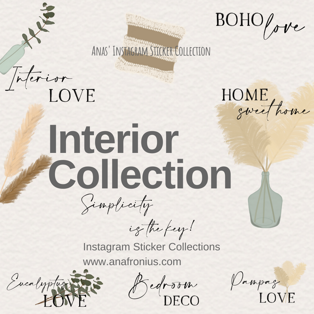 Instagram Story Stickers Interior Collection