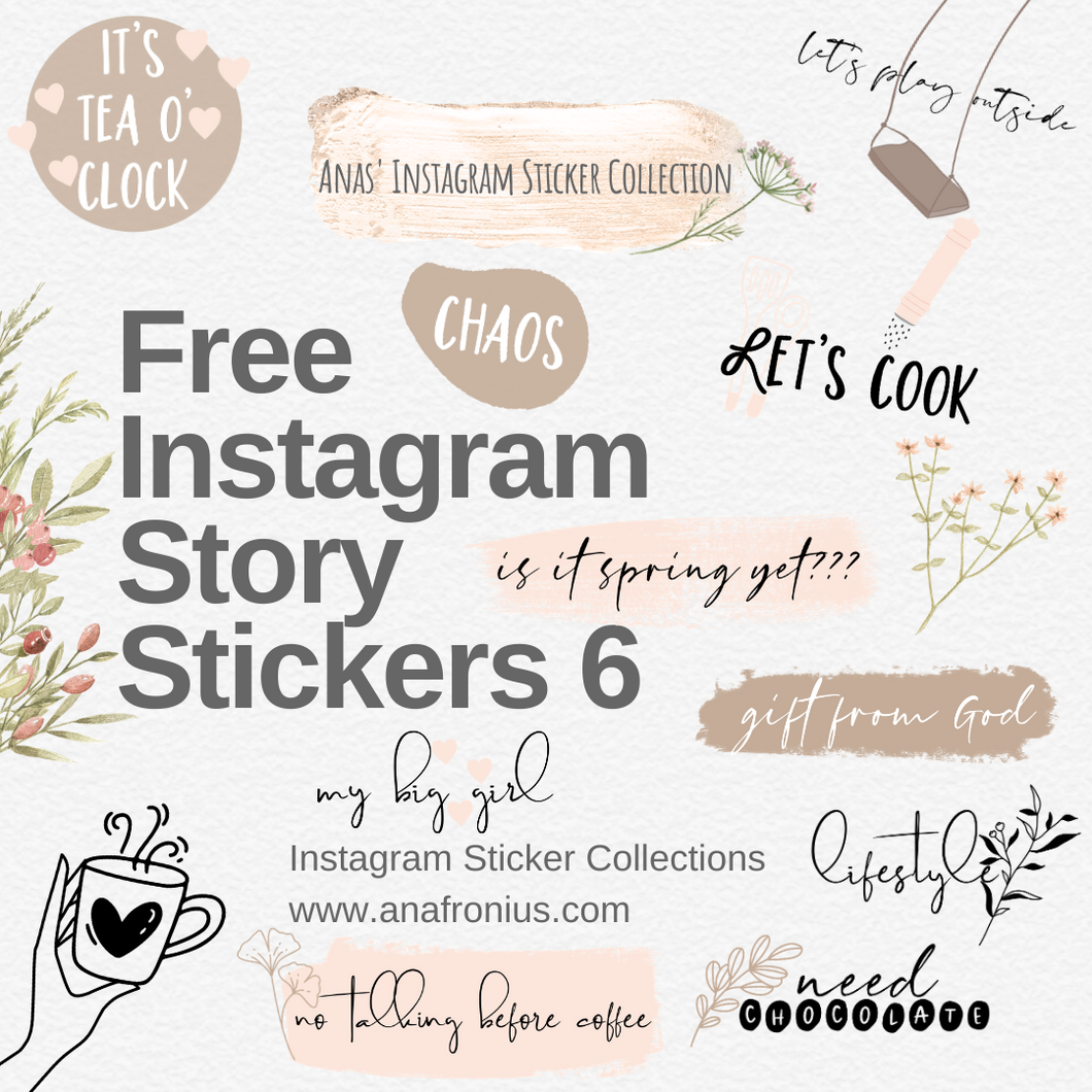 Free Instagram Story Stickers Pack 6