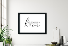 Load image into Gallery viewer, House plus love is home 1.0 Printable