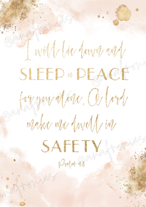 I will lie down and sleep in peace 1.2 Printable