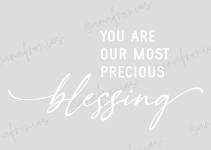 You Are Our Most Precious Blessing Boy Kids Printable