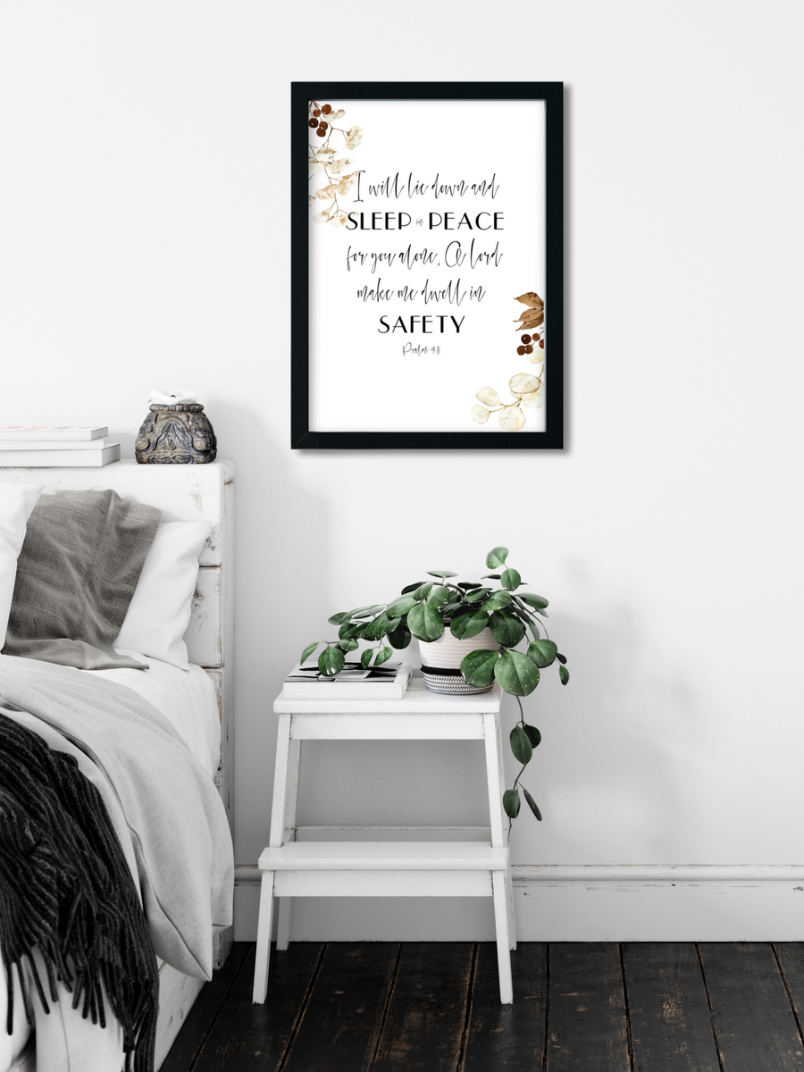 I will lie down and sleep in peace dry flowers Printable – Ana Fronius