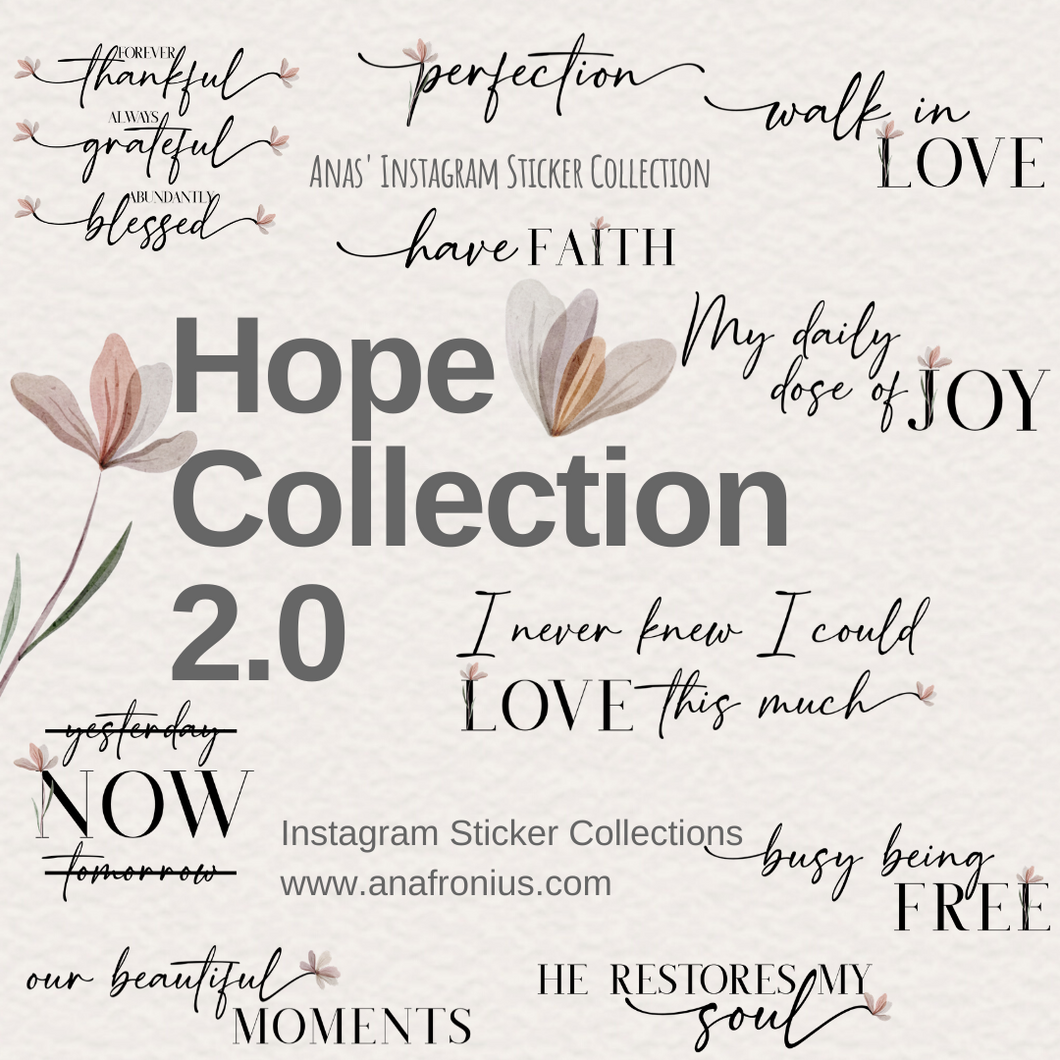 Instagram Story Stickers Hope Collection 2.0