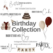 Load image into Gallery viewer, Instagram Story Stickers Birthday Collection